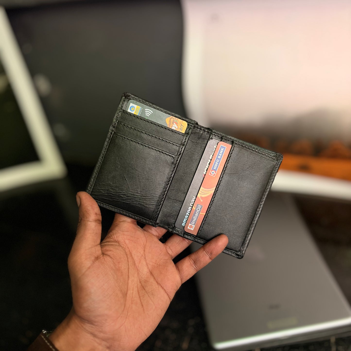 Card Wallet | Genuine Leather | Slim Design | Black