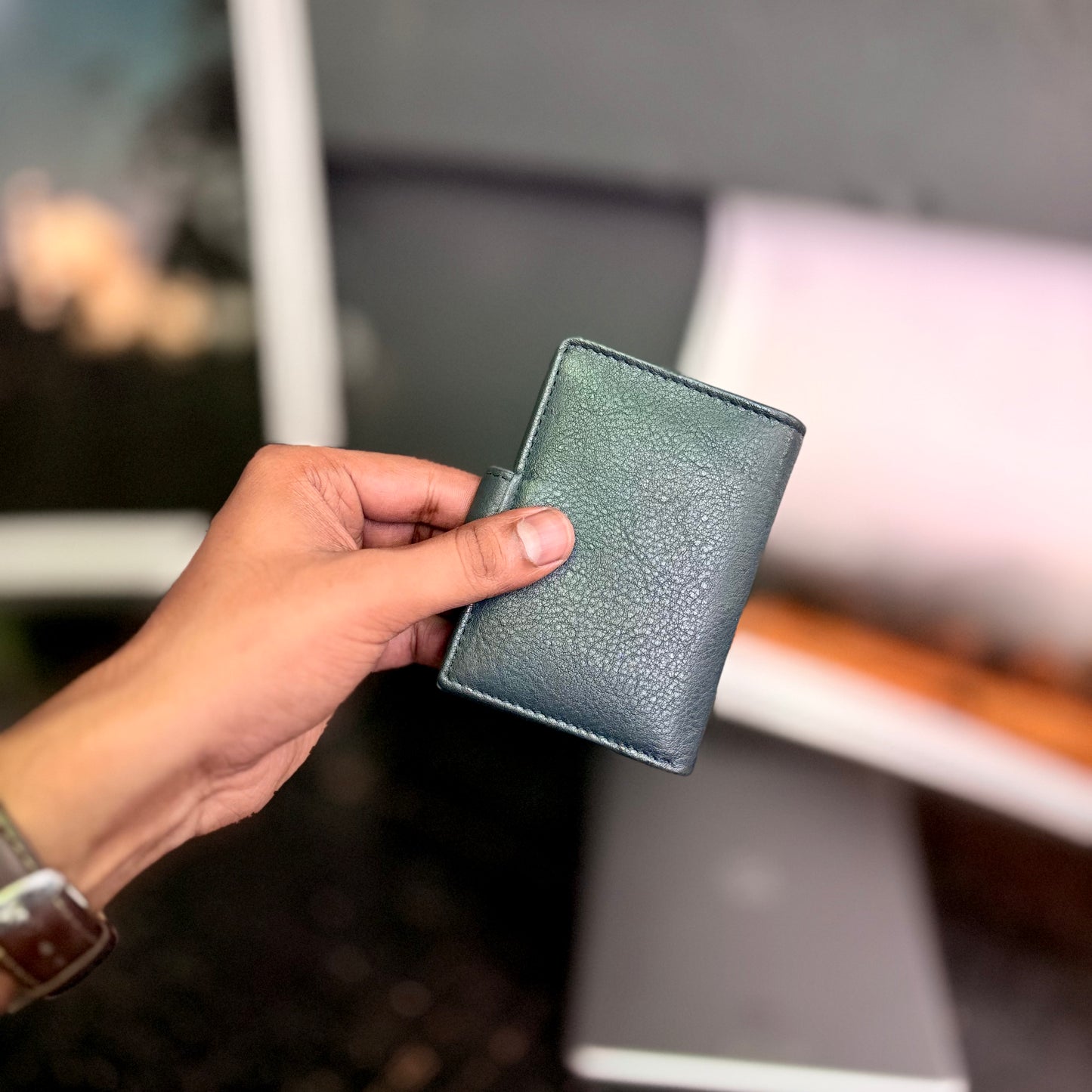 Card Wallet | Genuine Leather | Slim Design | Blue