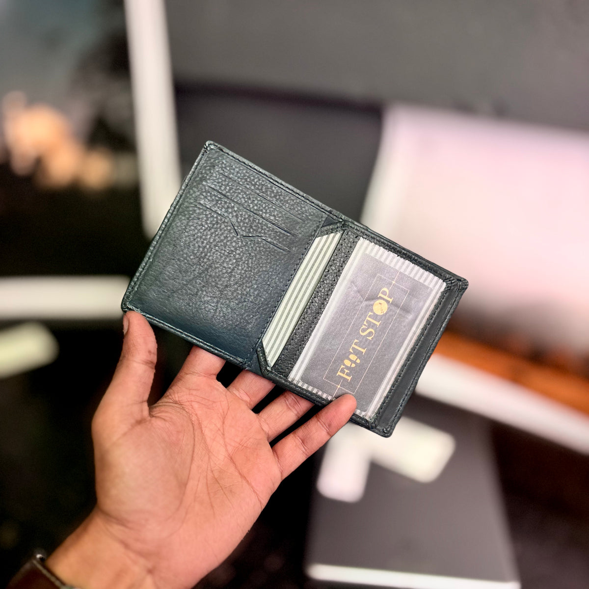 Card Wallet | Genuine Leather | Slim Design | Blue