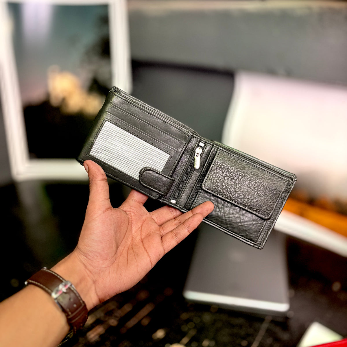 Card Wallet | Genuine Leather | Slim Design | BLACK