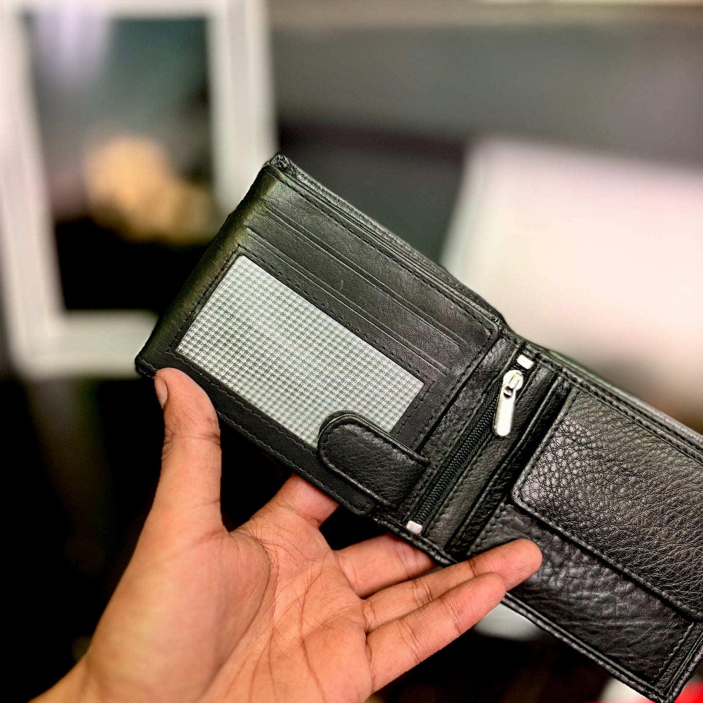 Card Wallet | Genuine Leather | Slim Design | BLACK