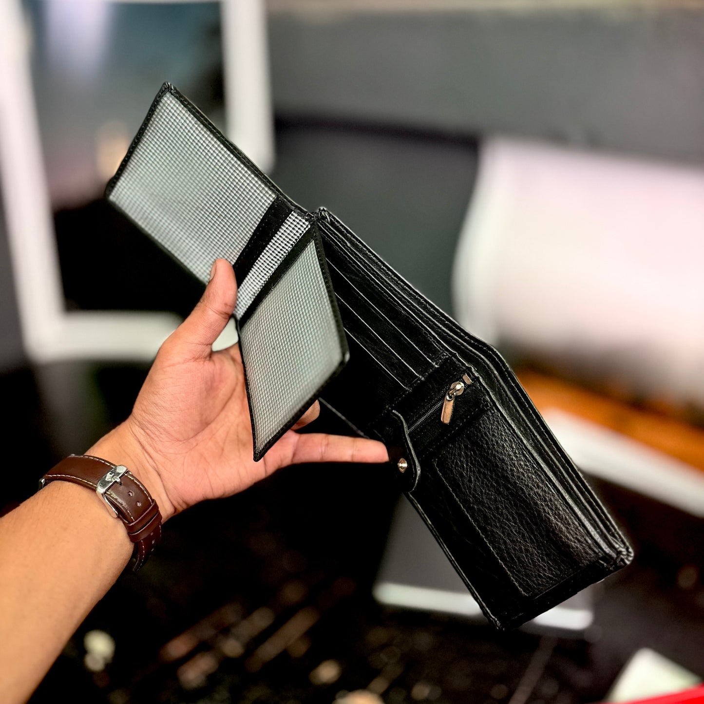 Card Wallet | Genuine Leather | Slim Design | BLACK