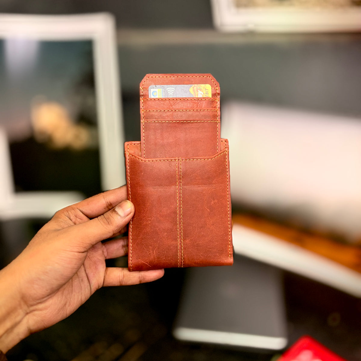 Card Wallet | Genuine Leather | Slim Design | Tan