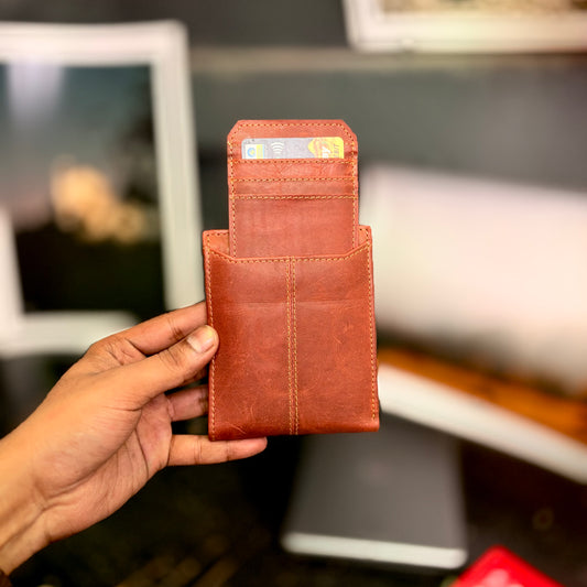 Card Wallet | Genuine Leather | Slim Design | Tan