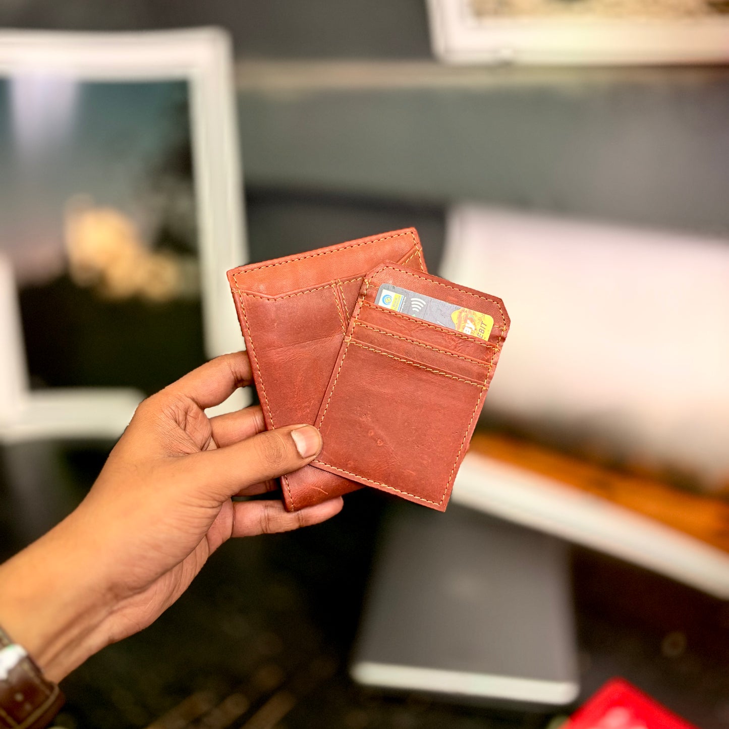 Card Wallet | Genuine Leather | Slim Design | Tan