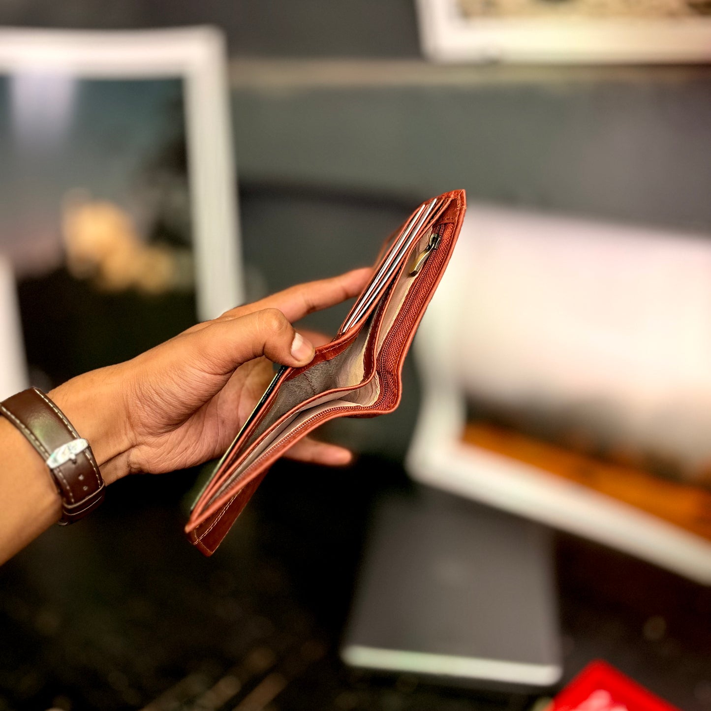 Card Wallet | Genuine Leather | Slim Design | Tan