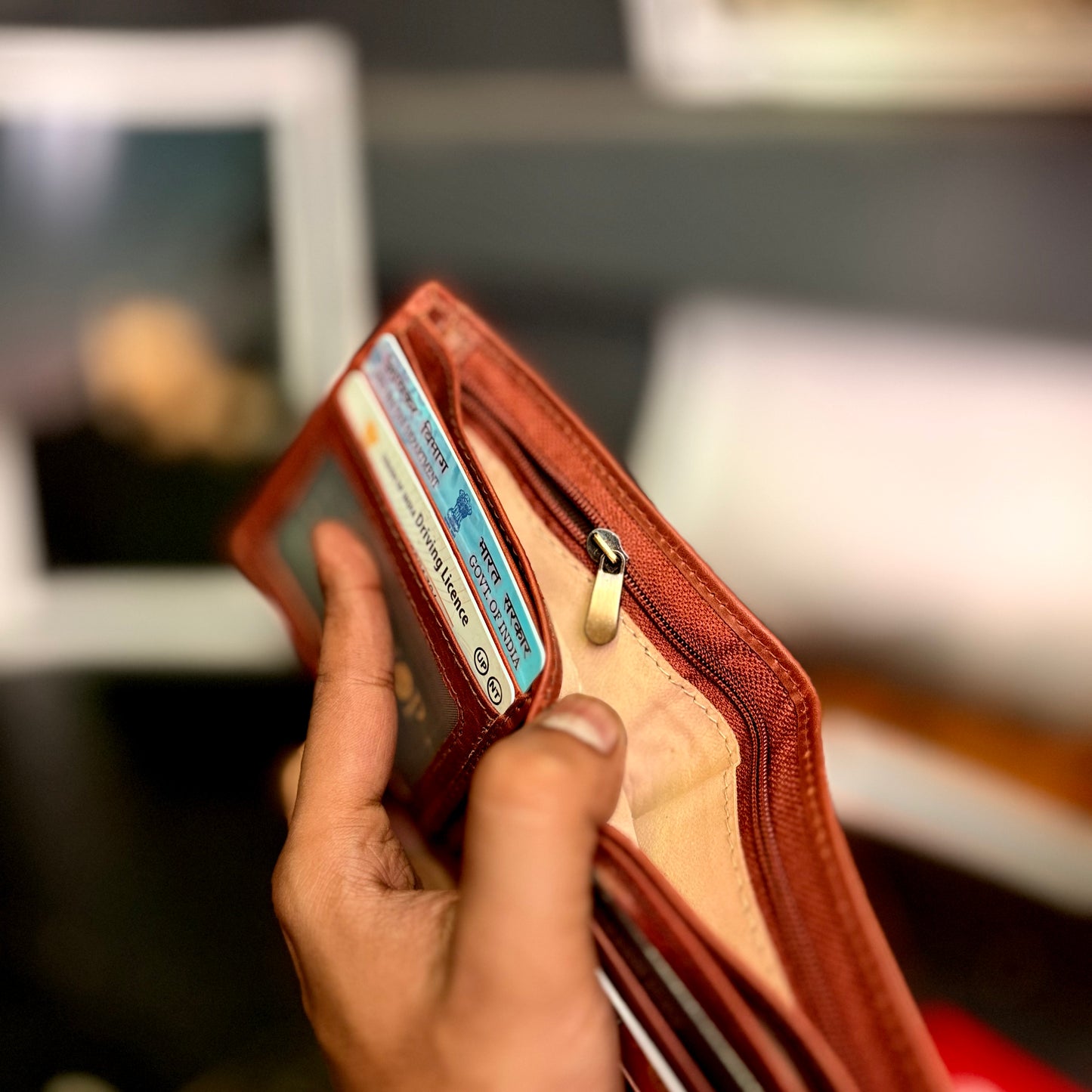 Card Wallet | Genuine Leather | Slim Design | Tan