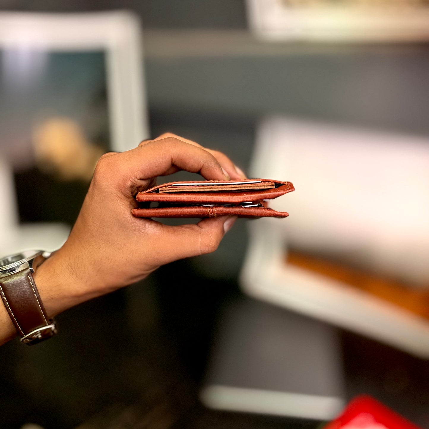 Card Wallet | Genuine Leather | Slim Design | Tan