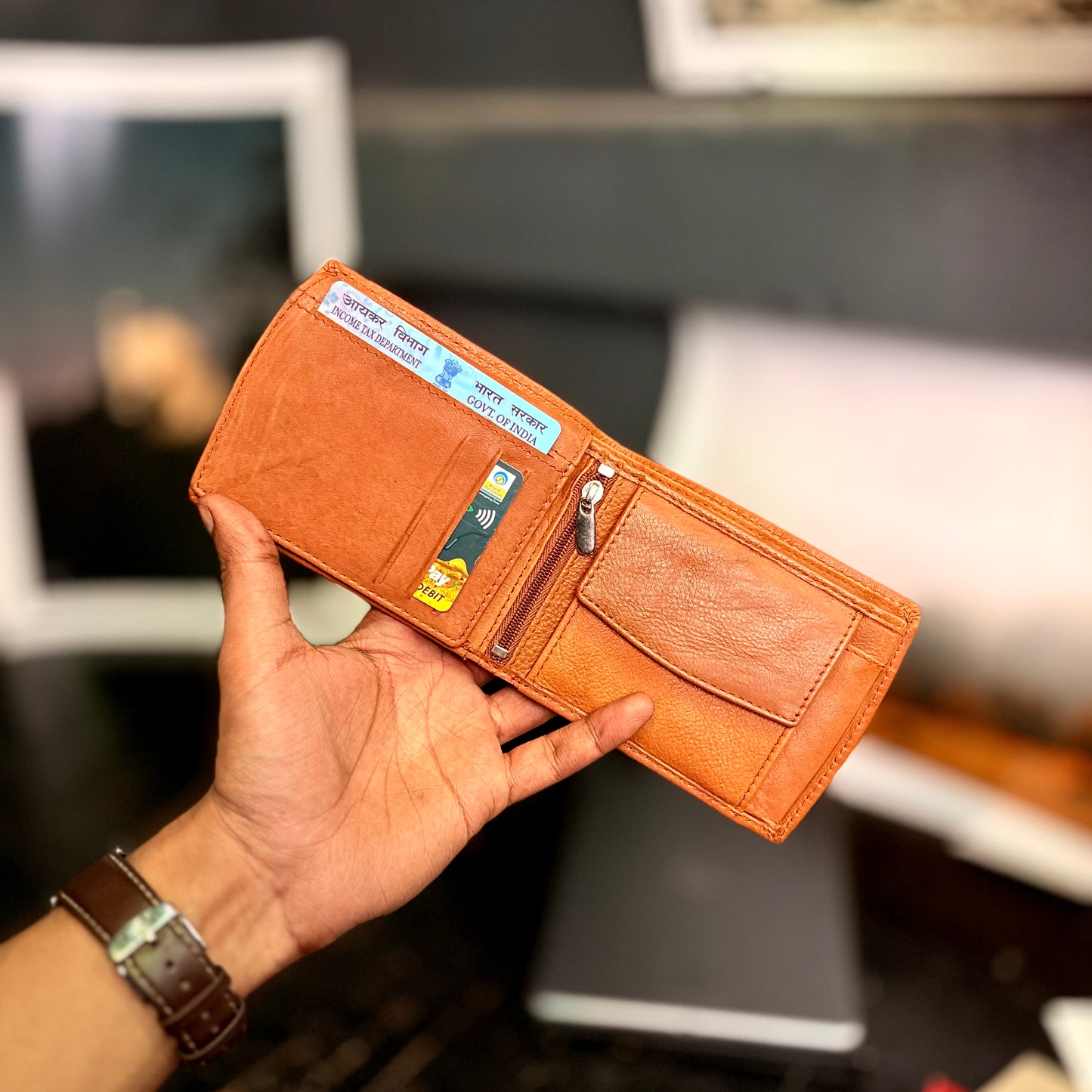 Card Wallet | Genuine Leather | Slim Design | Tan