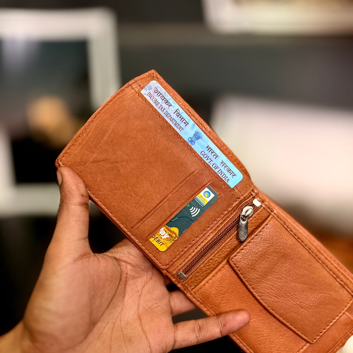 Card Wallet | Genuine Leather | Slim Design | Tan