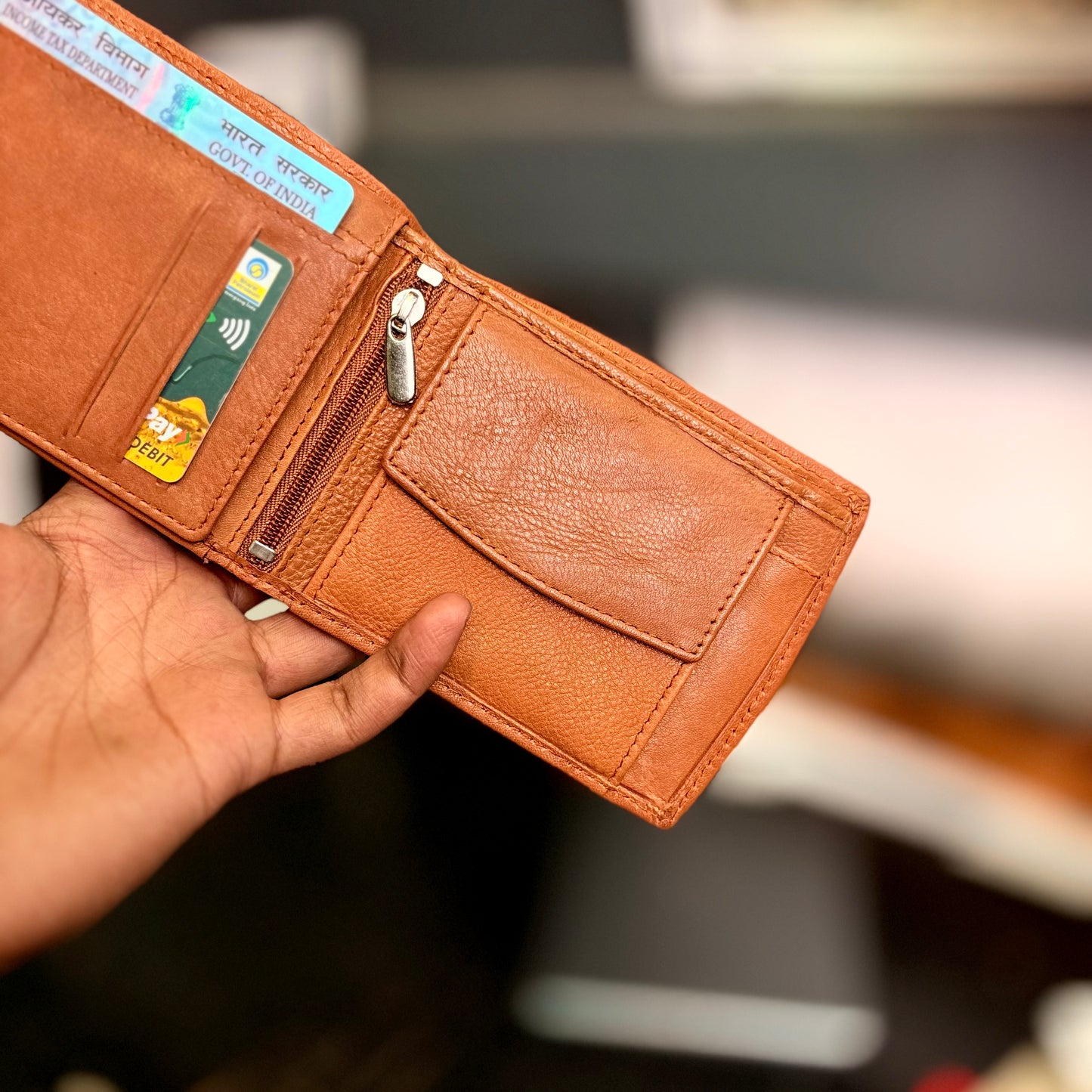 Card Wallet | Genuine Leather | Slim Design | Tan