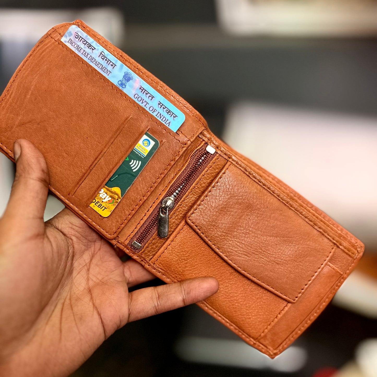 Card Wallet | Genuine Leather | Slim Design | Tan
