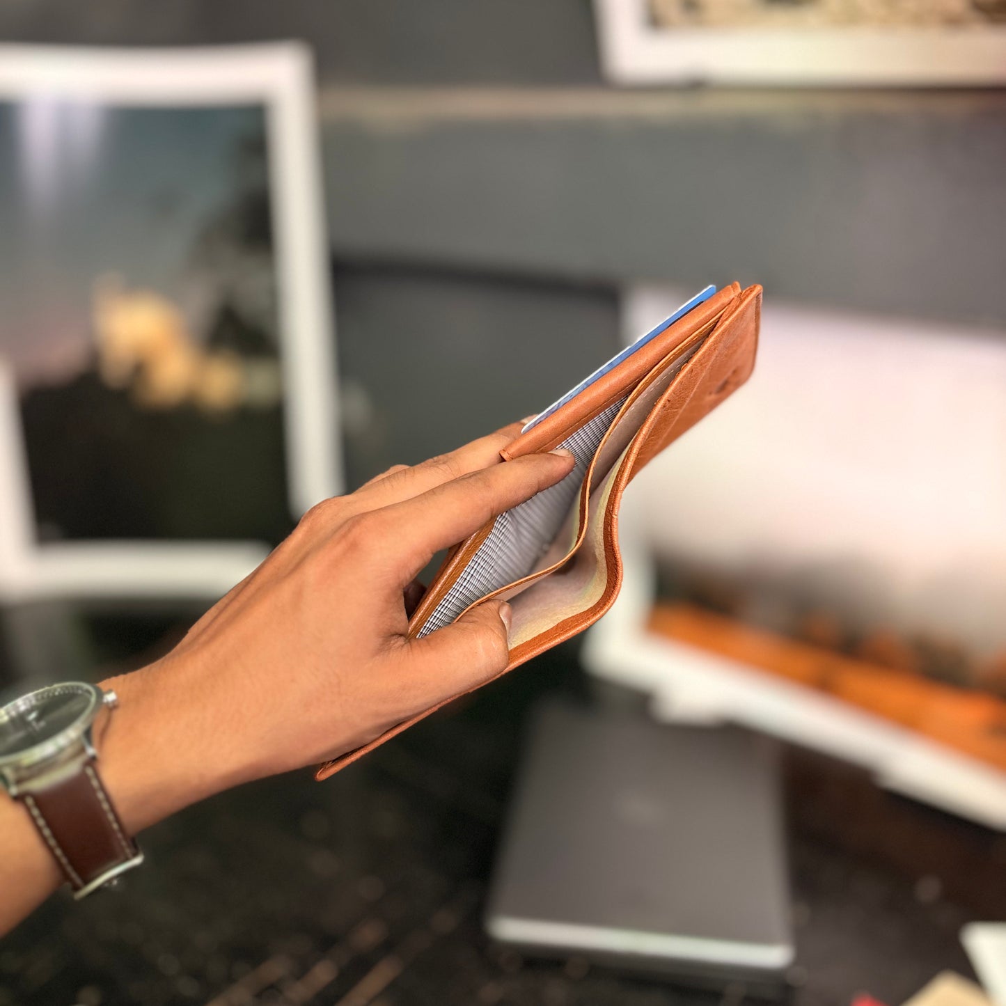 Card Wallet | Genuine Leather | Slim Design | Tan