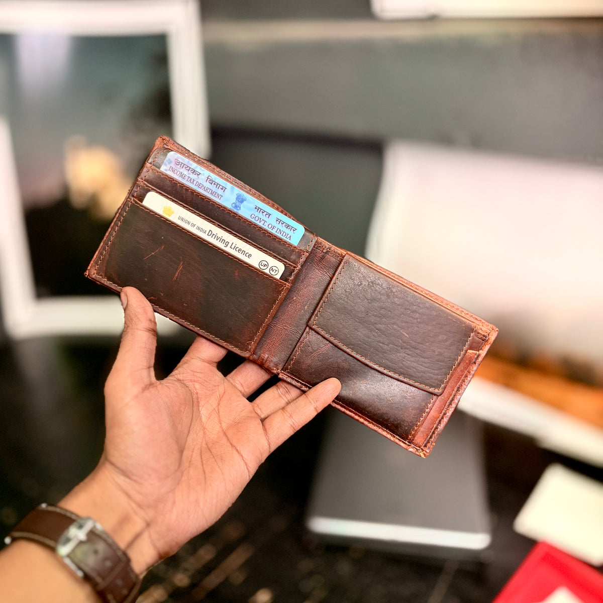 Card Wallet | Genuine Leather | Slim Design | Brown