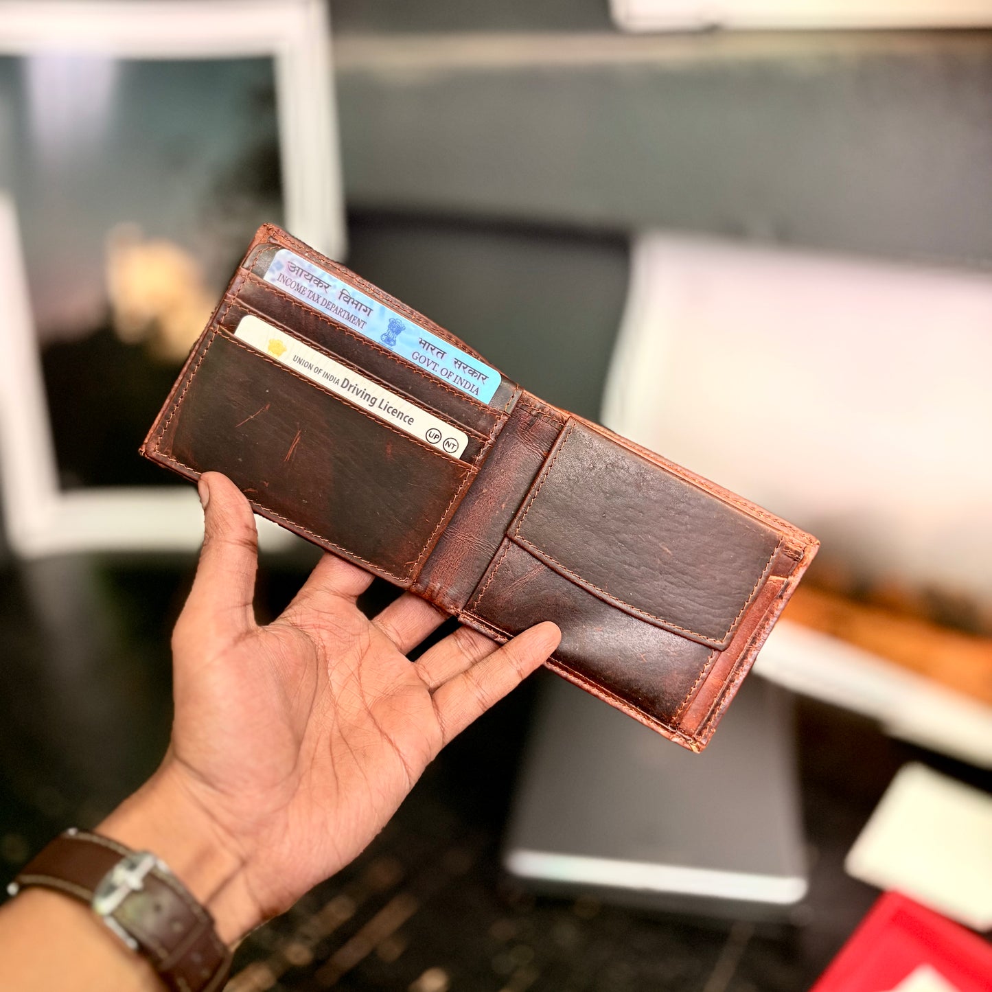 Card Wallet | Genuine Leather | Slim Design | Brown