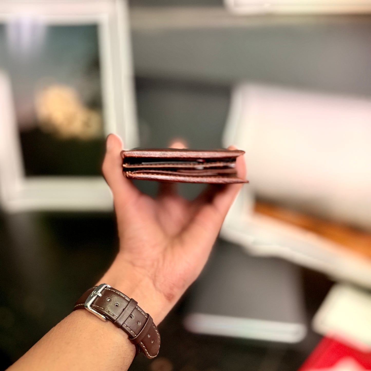 Card Wallet | Genuine Leather | Slim Design | Brown