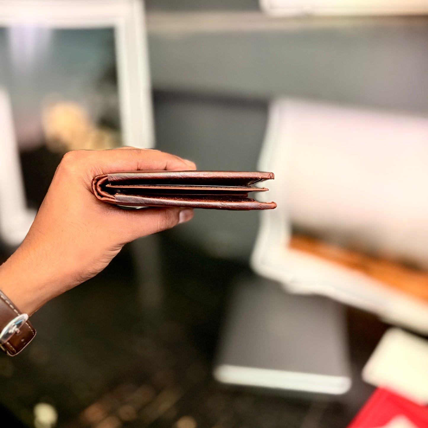 Card Wallet | Genuine Leather | Slim Design | Brown