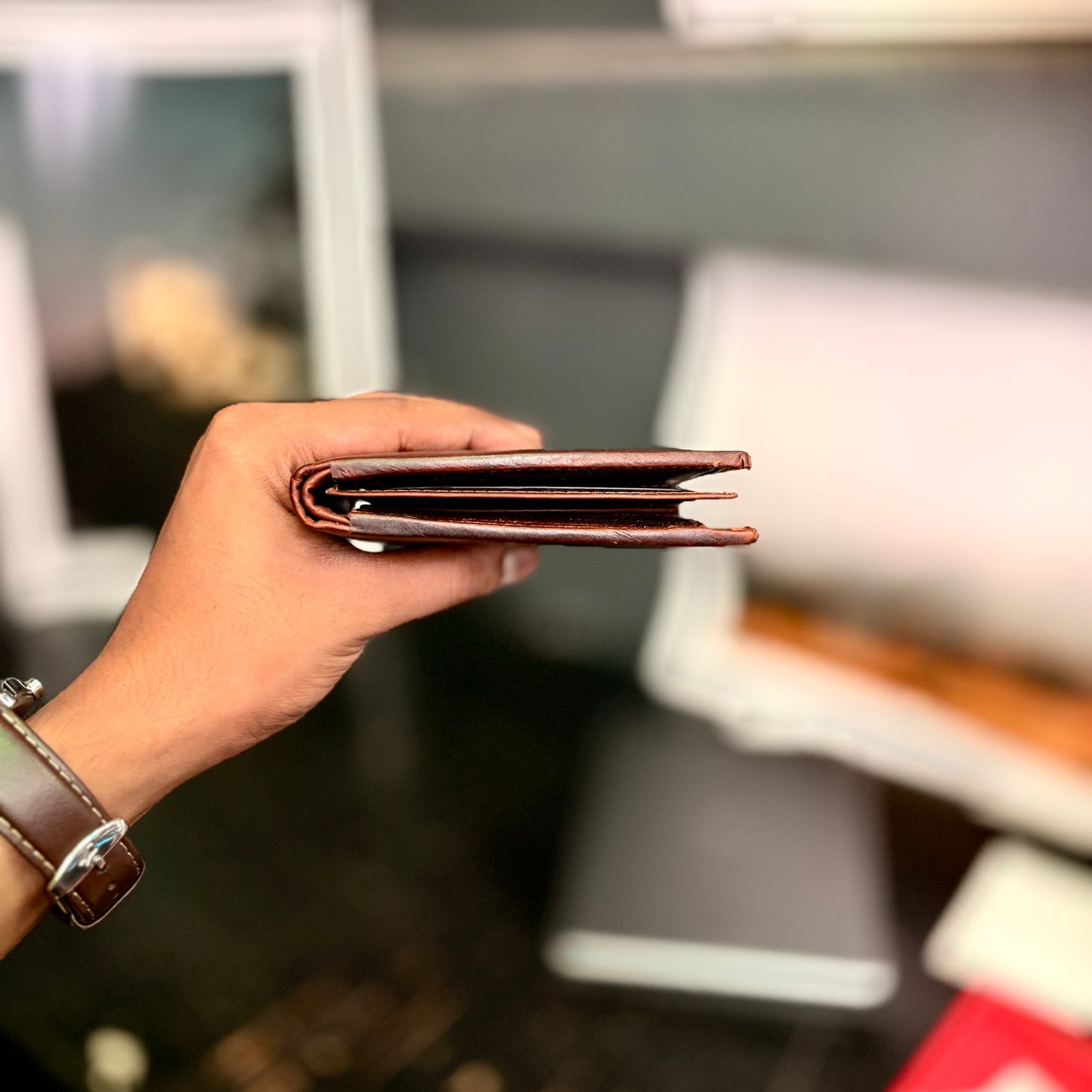 Card Wallet | Genuine Leather | Slim Design | Brown
