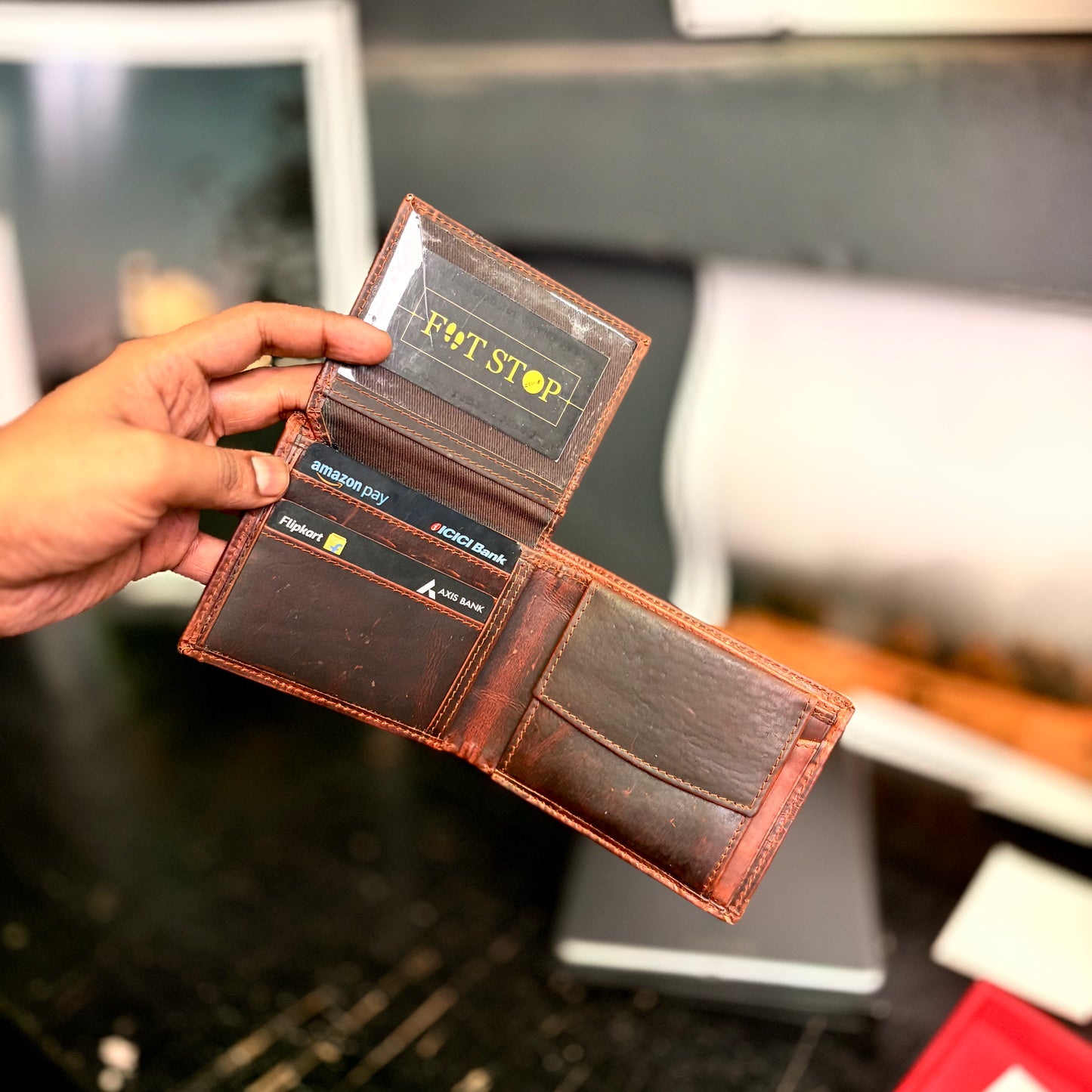 Card Wallet | Genuine Leather | Slim Design | Brown