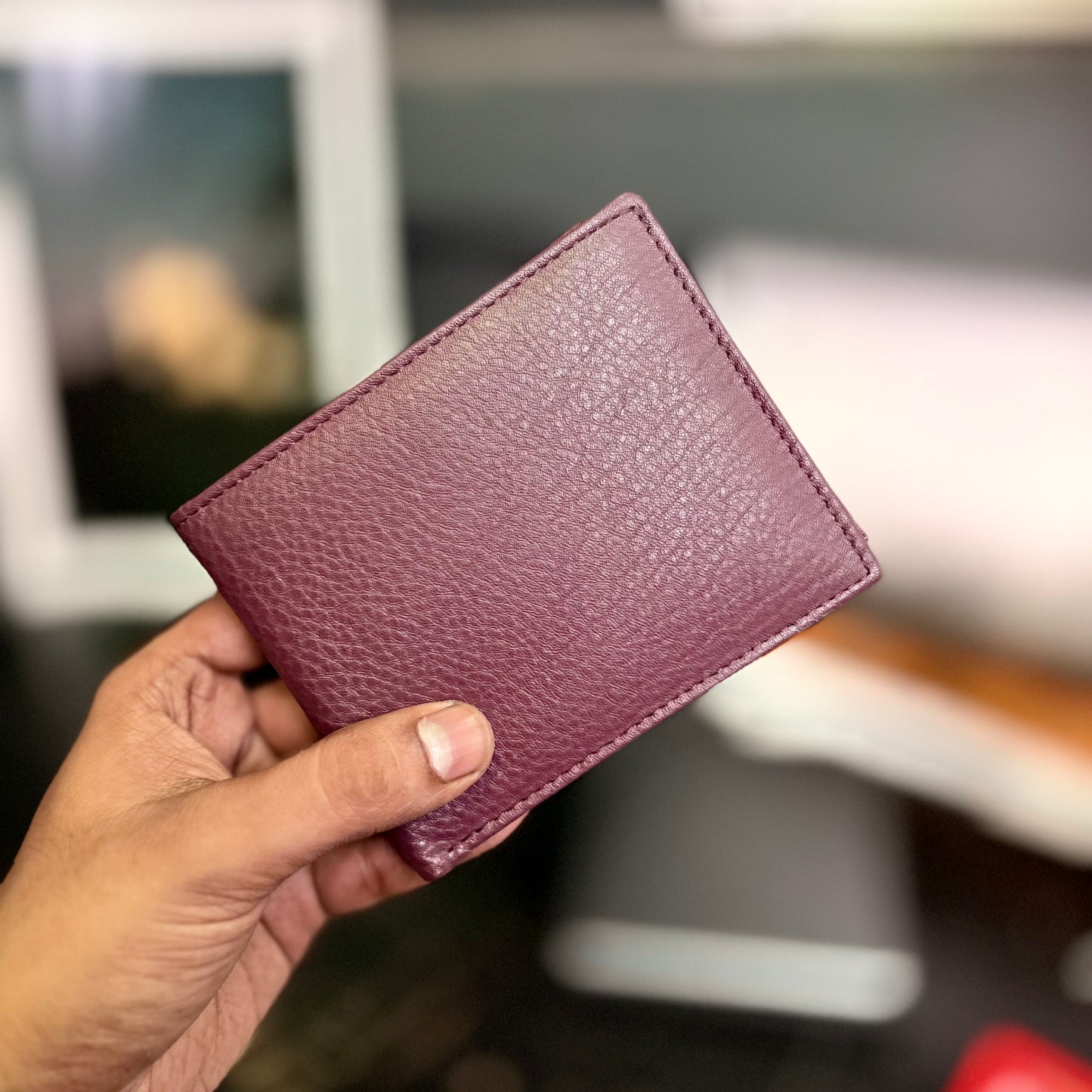 Card Wallet | Genuine Leather | Slim Design | Wine