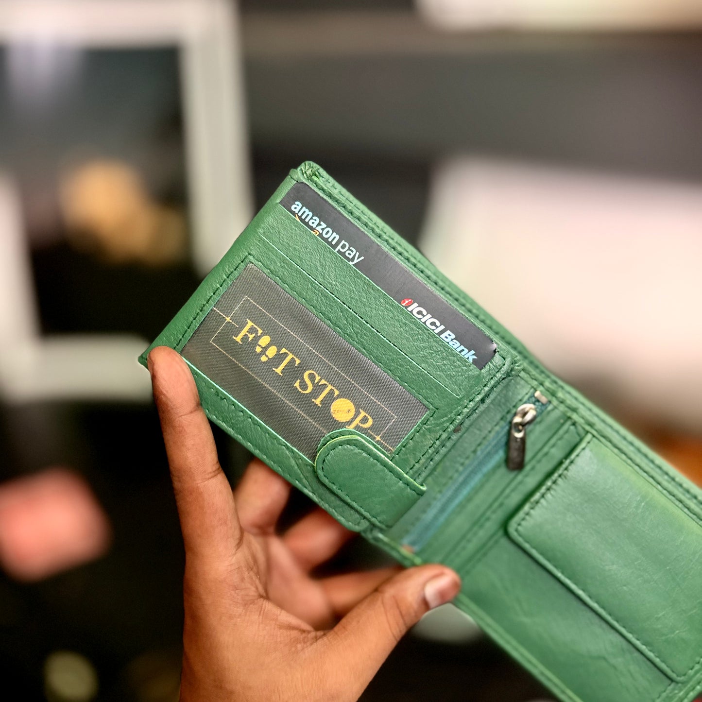 Card Wallet | Genuine Leather | Slim Design | Green