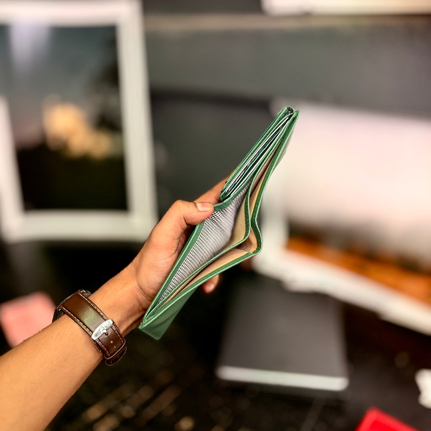 Card Wallet | Genuine Leather | Slim Design | Green