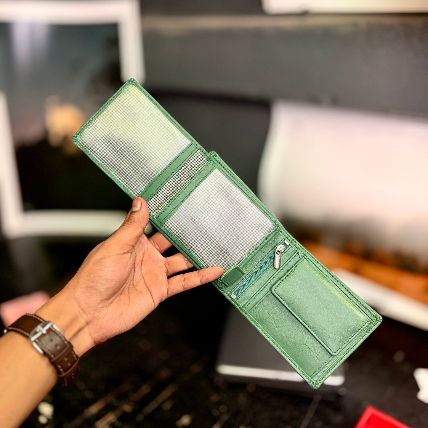 Card Wallet | Genuine Leather | Slim Design | Green