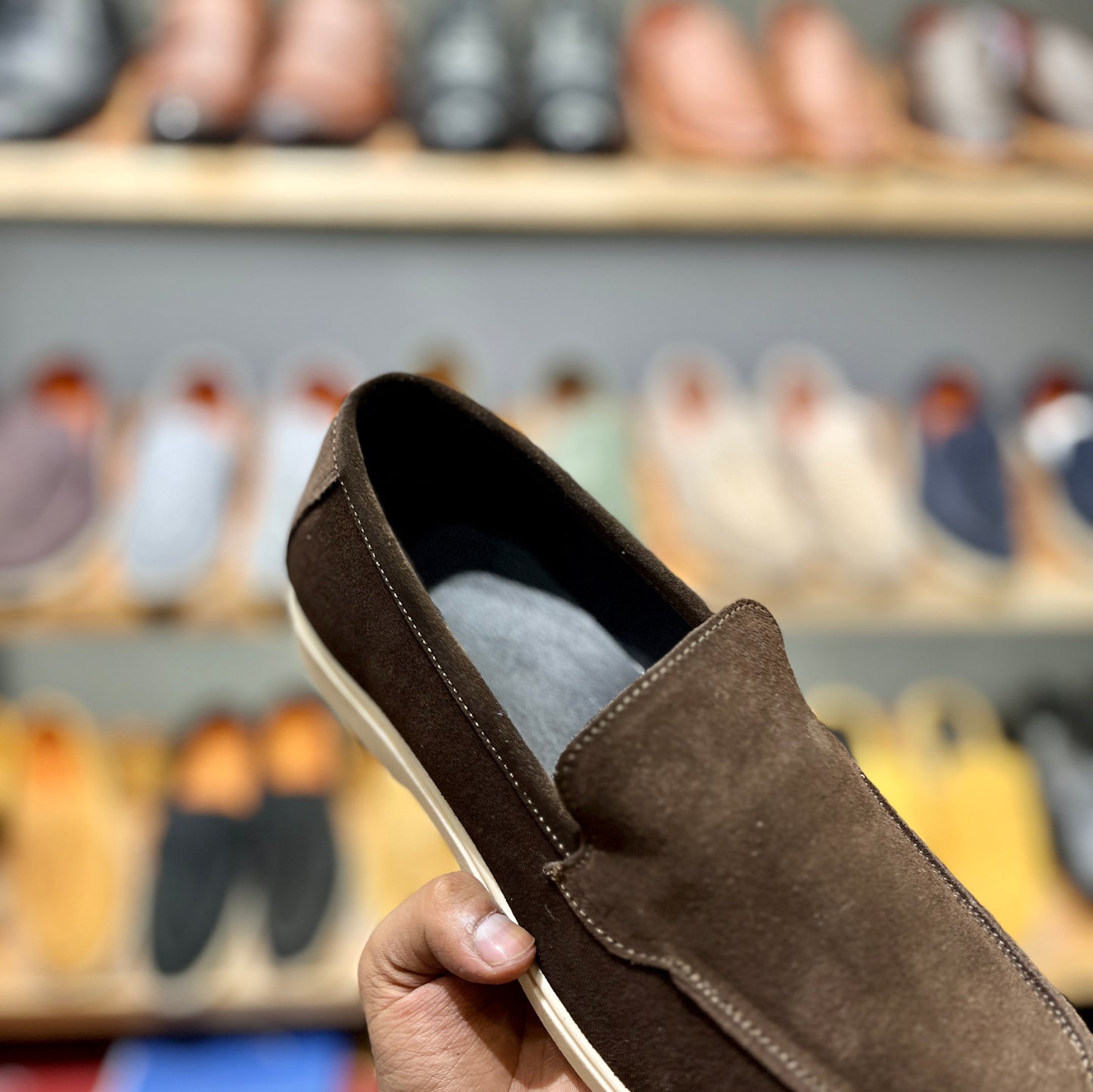 Old Money Suede Leather Loafers (Brown) (Free Suede Shoe Wipes)