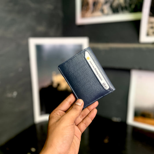 Card Wallet | Genuine Leather | Slim Design | Blue