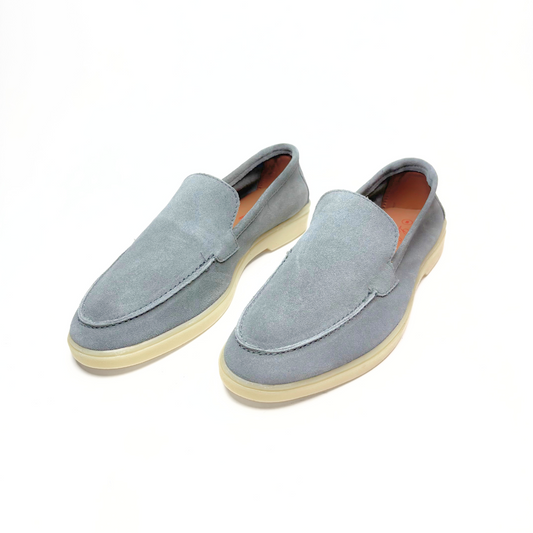 Old Money Suede Leather Loafers (Grey)